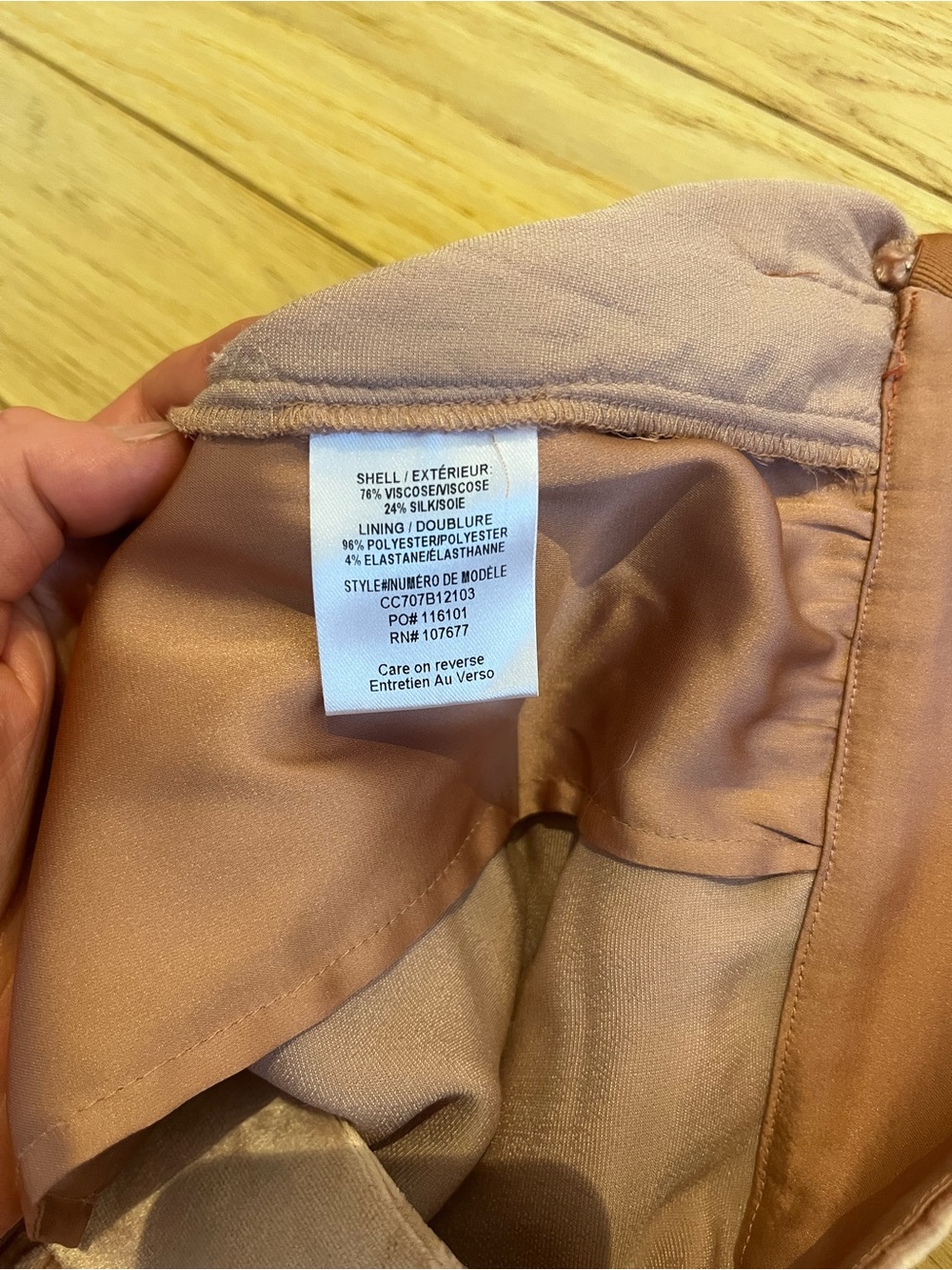 Alice + Olivia Dusty Pink Silk Velvet Palazzo Pants - Picture 6 of 7